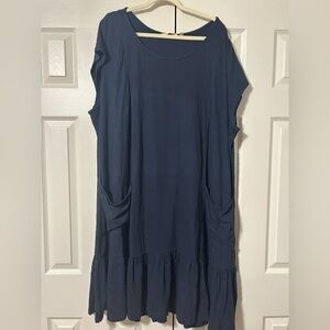 Soft Surroundings 3x Navy Blue Dress